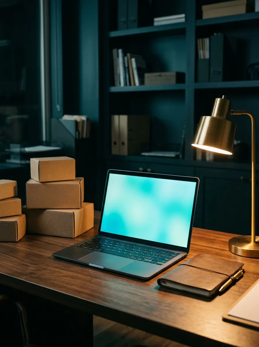 Escena conceptual de consultoría de inteligencia artificial para negocios.